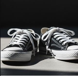 Classic Brown Canvas Shoes with Yellow Write