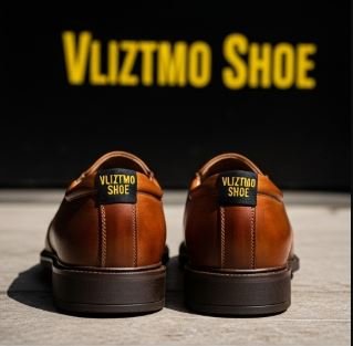 Premium Brown Slip-Ons with Yellow Write - Image 2